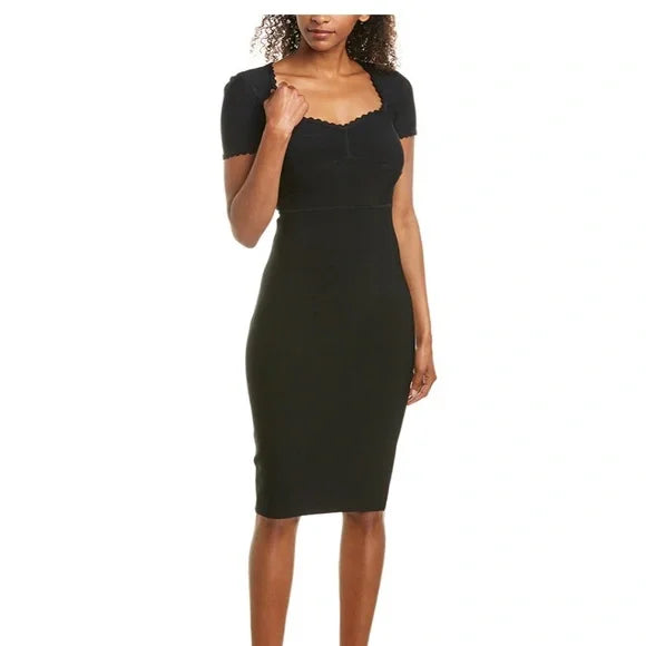 BCBG MAXAZRIA Black Back Zipper Knit Dress