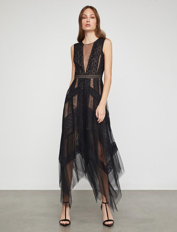 BCBGMAXAZRIA Black lace dress