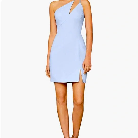Blue one shoulder dress BCBGMaxAzria