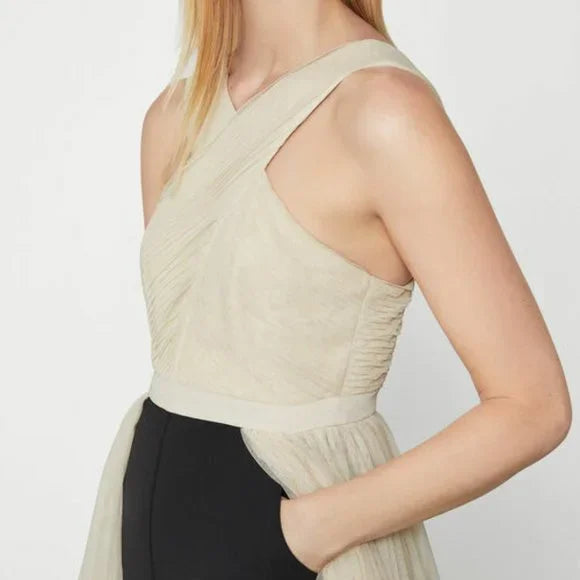 BCBGMAXAZRIA Cress-Cross Front Evening Formal Jumpsuit NWT
