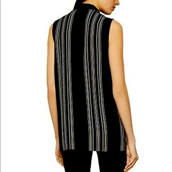 Striped Cowlneck Top, NWT BCBGMaxAzria