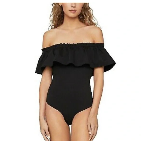 Ruffled off-the-shoulder top NWT BCBGMaxAzria