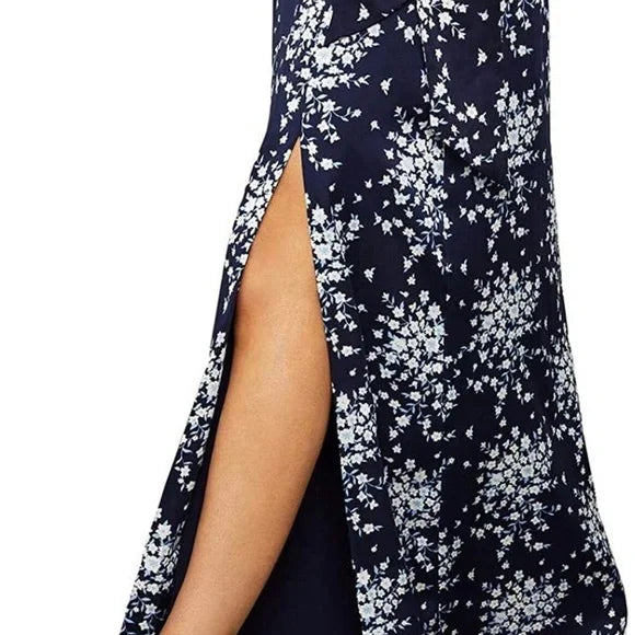BCBGMAXAZRIA Womens Satin Floral Maxi Skirt