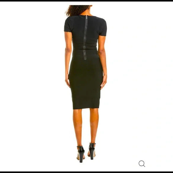 BCBG MAXAZRIA Black Back Zipper Knit Dress