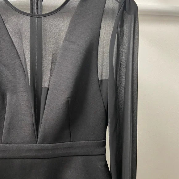 BCBG MaxAzria black long sleeve blous