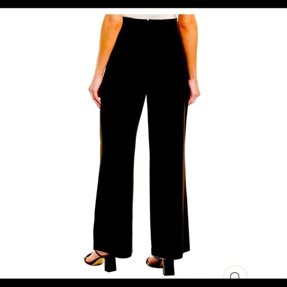 BCBG MAXAZRIA PAPERBAG HIGH-WAIST WIDE LEG PANTS