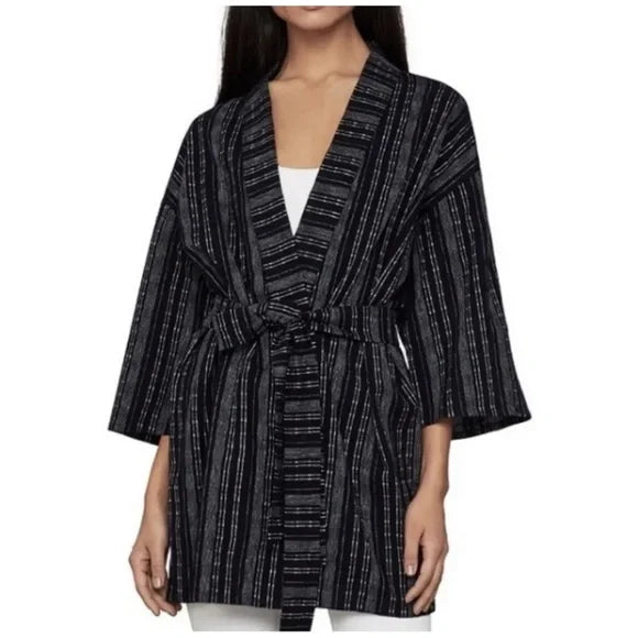 BCBG Womens Navy Topper Midi Office Jacket Blazer