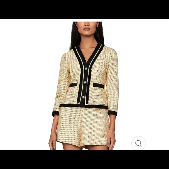 TWEED METALLIC BLAZER  NWT BCBGMaxAzria